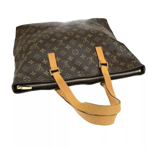 LOUIS VUITTON Cabas Mezzo Shoulder Bag Monogram Leather Brown - Picture 6 of 16